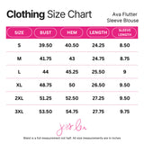 PREORDER - Jess Lea Ava Flutter Sleeve Blouse - Safari Chic