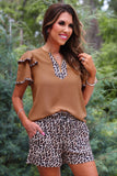 PREORDER - Jess Lea Runway Paperbag Shorts - Safari Chic