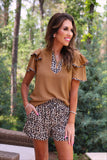 PREORDER - Jess Lea Runway Paperbag Shorts - Safari Chic