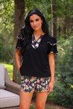 PREORDER - Jess Lea Ava Flutter Sleeve Blouse - Daisy Polka Dot