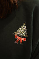 🔥Special Christmas Offer🔥PREORDER - Mini Faux Sparkles Bow Tree Sweatshirt