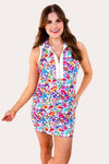 PREORDER - Jess Lea Everyday Zipper Dress, Fiesta Time White