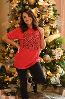 PREORDER - Oh Christmas Tree Leopard Graphic Tee