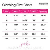 PREORDER - Jess Lea Midi Skirt, Check Back