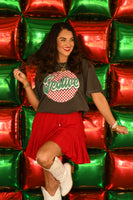 PREORDER - Festive Checkered Graphic Tee Short or Long Sleeve in Youth & Adult