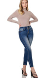 🔥Best Selling Jeans🔥Zenana High Rise Button Fly Ankle Skinny Denim Jeans