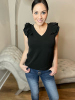 Tiered Ruffle Short Sleeve Top - 4 Colors