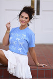 🔥NEW ARRIVAL SALE🔥White Bows Blue Graphic Tee