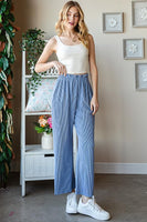 Vintage Denim Ribbed Paperbag Pants