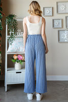 Vintage Denim Ribbed Paperbag Pants