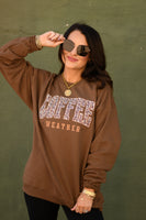 PREORDER - Coffee Weather Leopard Graphic Sweatshirt