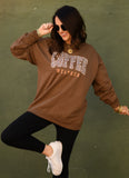PREORDER - Coffee Weather Leopard Graphic Sweatshirt