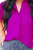 PREORDER - Jess Lea Lainey Tie Sleeve Top - Fuschia