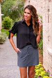 PREORDER - Jess Lea Lainey Tie Sleeve Top - Black