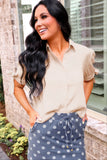 PREORDER - Jess Lea Lainey Tie Sleeve Top - Ivory