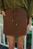 PREORDER - Jess Lea Solid Chocolate Skort
