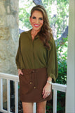 PREORDER - Jess Lea Solid Chocolate Skort