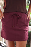 PREORDER - Jess Lea Solid Burgundy Skort