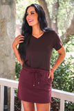 PREORDER - Jess Lea Solid Burgundy Skort