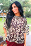 PREORDER - Jess Lea Emma Mesh Tee - Safari Chic