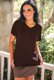 PREORDER - Jess Lea Basic Tee - Chocolate