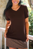 PREORDER - Jess Lea Basic Tee - Chocolate