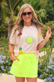 PREORDER - Jess Lea Solid Neon Yellow Skort