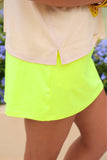 PREORDER - Jess Lea Solid Neon Yellow Skort