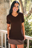 PREORDER - Jess Lea Basic Tee - Chocolate