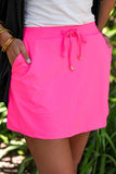PREORDER - Jess Lea Solid Neon Pink Skort