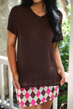 PREORDER - Jess Lea Basic Tee - Chocolate