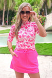 PREORDER - Jess Lea Solid Neon Pink Skort