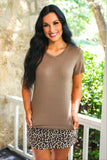 PREORDER - Jess Lea Basic Tee - Mocha