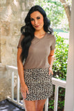 PREORDER - Jess Lea Basic Tee - Mocha