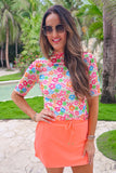 PREORDER - Jess Lea Solid Neon Coral Skort