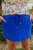 PREORDER - Jess Lea Solid Blue Skort