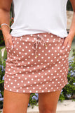 PREORDER - Jess Lea Mocha Mousse Polka Dot Skort