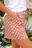 PREORDER - Jess Lea Mocha Mousse Polka Dot Skort