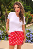 PREORDER - Jess Lea Red Polka Dot Skort
