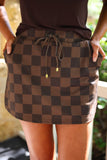 PREORDER - Jess Lea Chocolate Checkered Skort