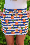 PREORDER - Jess Lea Orange Voyage Striped Skort
