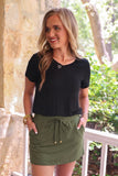 PREORDER - Jess Lea Solid Olive Skort