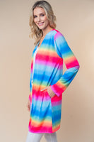 Long Sleeve Rainbow Knit Cover-up