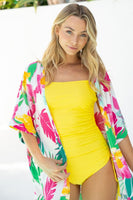 Tropical Print Swimsuit Cover-up