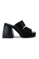 Slip-On Square-Toe Chunky Heeled Platforms