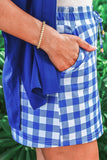 PREORDER - Jess Lea Shades Of Blue Gingham Skort