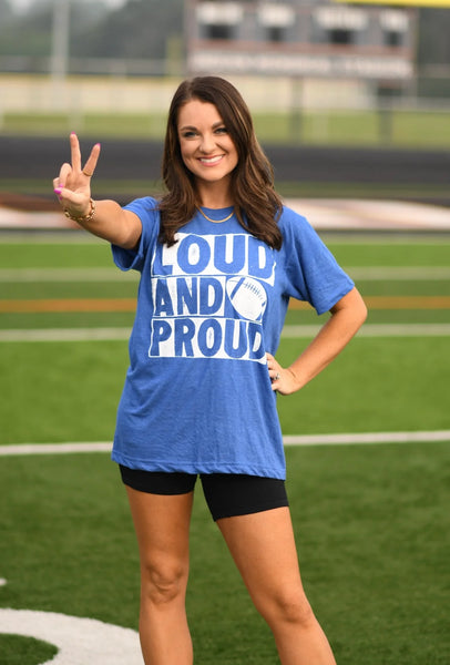 DEAL OF THE DAY PREORDER - Heather Royal Blue Loud & Proud Graphic Tee