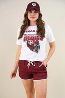 PREORDER - Jess Lea True Maroon Drawstring Everyday Shorts