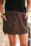 PREORDER - Jess Lea Chocolate Zebra Skort