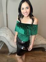 Jess Lea Just A Crush Velvet Bodysuit